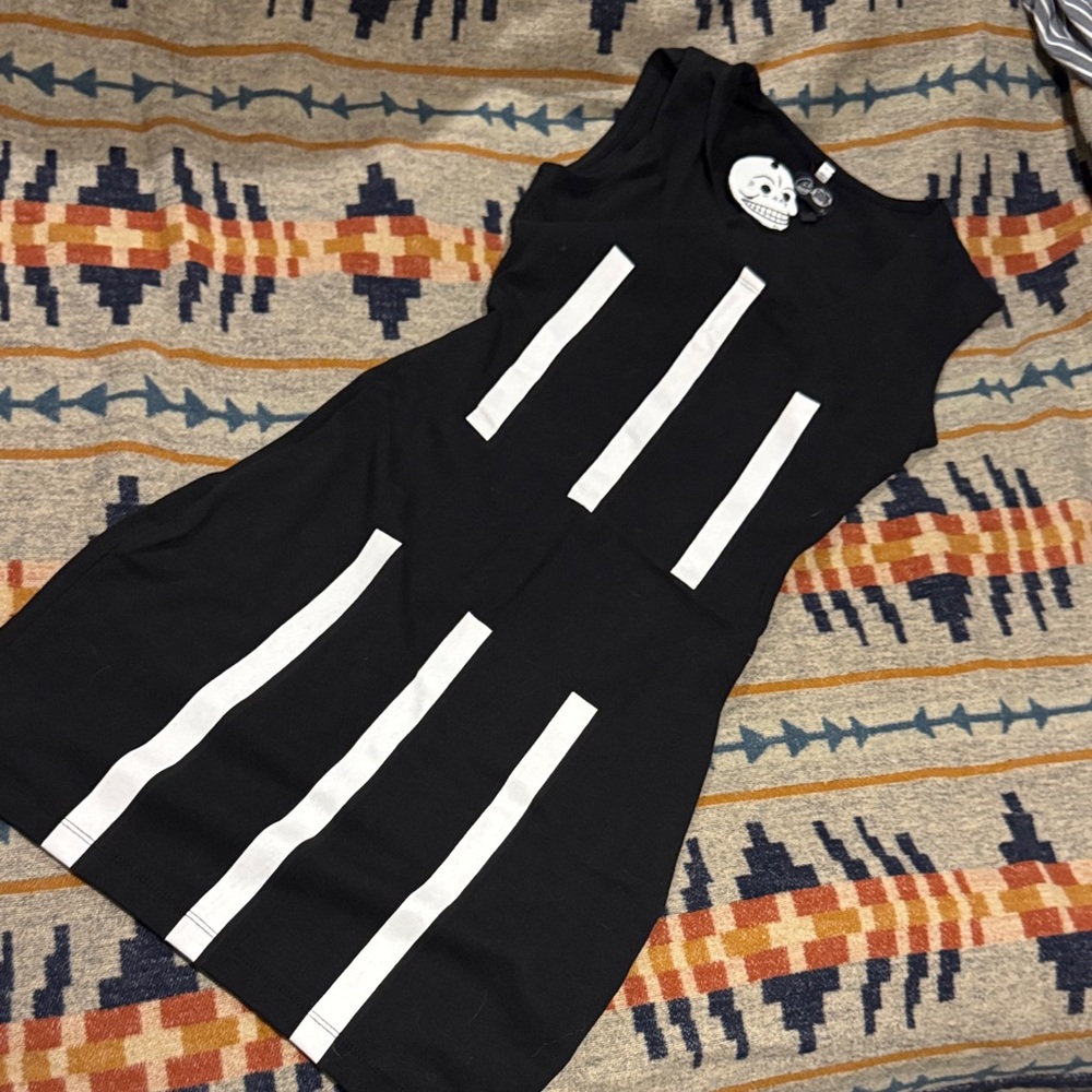 Cheap Monday Black and White Striped Mini Dress